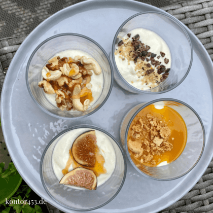 Vier Toppings für griechischen Joghurt
