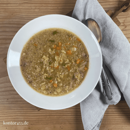 Geröstete Grünkernsuppe
