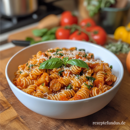 Vollkorn-Nudeln mit Tomatensauce und verstecktem Gemüse – ein gesundes ... Vollkorn-Nudeln mit Tomatensauce und verstecktem Gemüse – ein gesundes ...