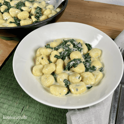 Gnocchi mit Spinat und Gorgonzola