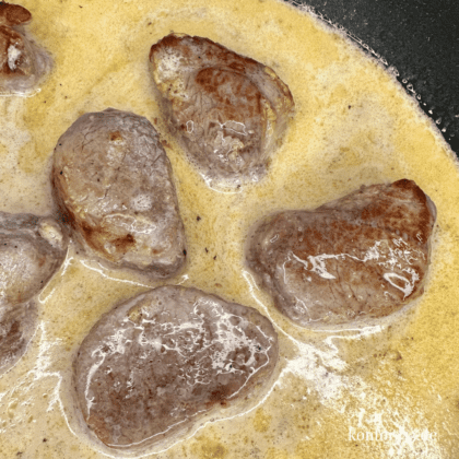 Schweinefilet in Weißwein-Sahne-Sauce 14 Schweinefilet Weisswein Sahne Sauce