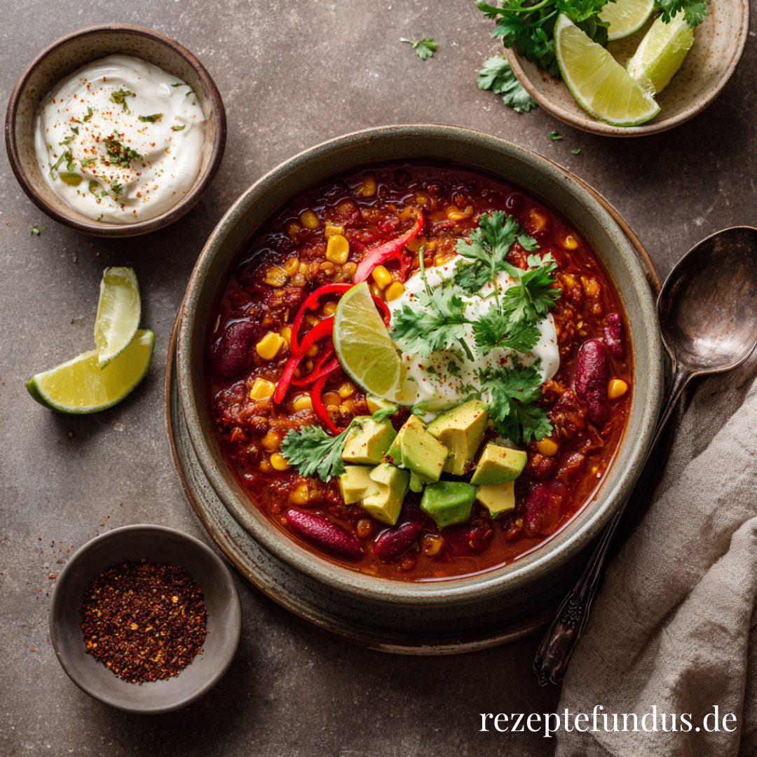 Chili sin Carne mit roten Linsen – vegetarisch, eiweißreich ... Chili sin Carne mit roten Linsen – vegetarisch, eiweißreich ...