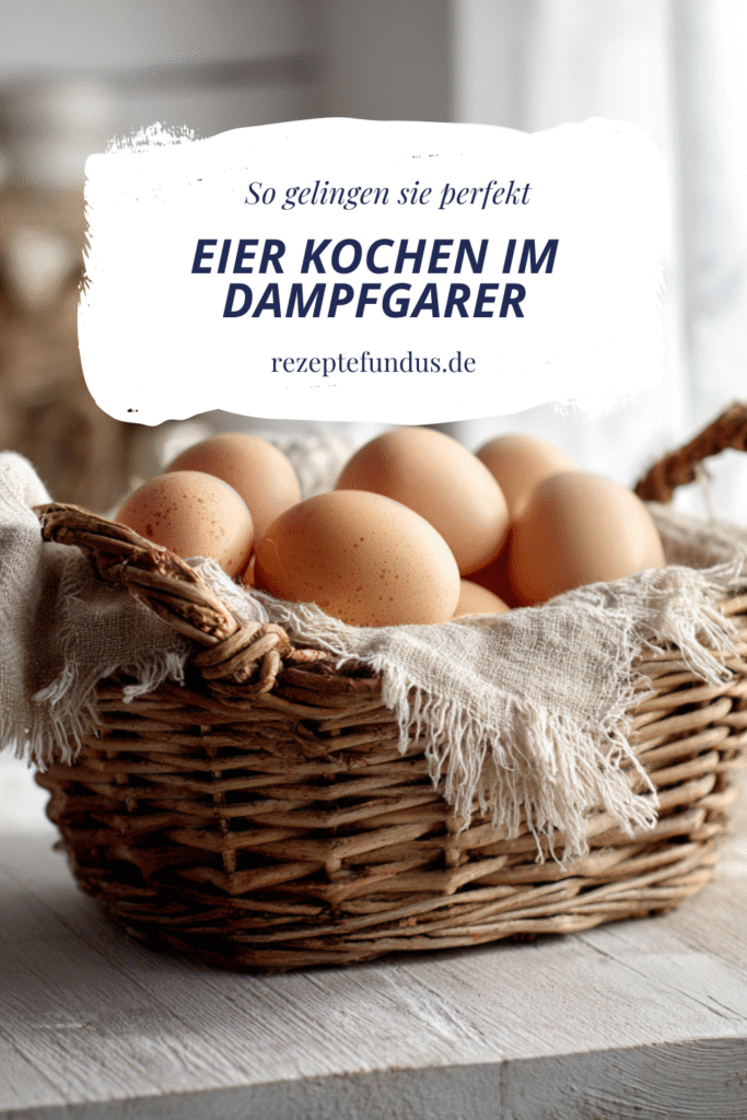 Eier kochen im Dampfgarer 1 Mehrere Eier im Dampfgarer auf einem Einsatz gegart – gesunde, schonende Zubereitung für die Wohlfühlküche