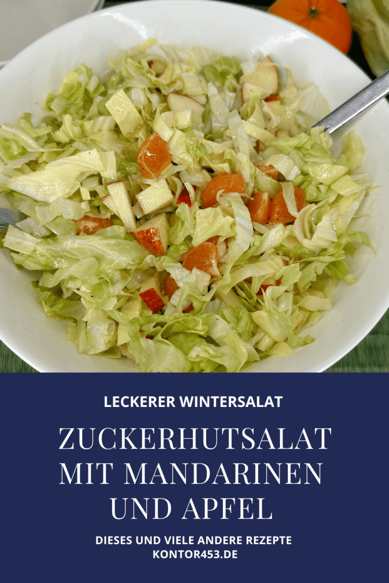 Zuckerhutsalat mit Apfel und Mandarinen - Rezeptefundus Zuckerhutsalat mit Apfel und Mandarinen - Rezeptefundus