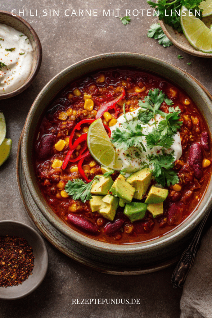 Chili sin Carne ist die fleischlose Antwort auf den Tex-Mex-Klassiker – herzhaft, wärmend und vollgepackt mit pflanzlichem Eiweiß.