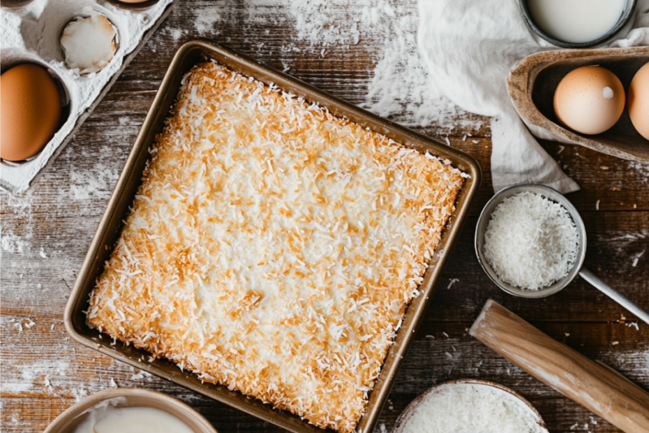 Buttermilchkuchen mit Kokos – Saftig & schnell!