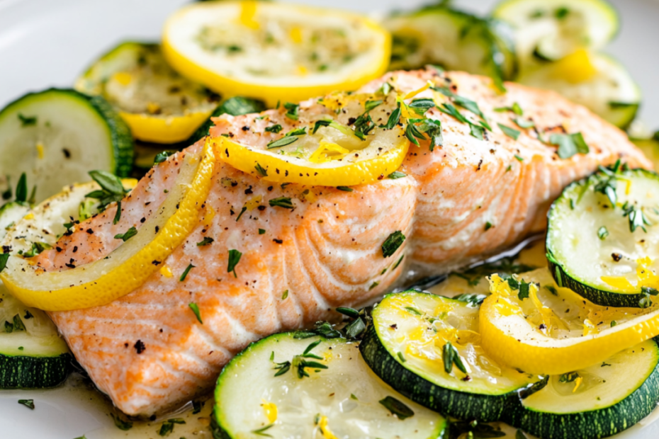 Zitronenlachs mit Zucchini aus dem Dampfgarer – eiweißreich, leicht & voller Frische 6 Zitronenlachs mit Zucchini aus dem Dampfgarer – gesundes Fischgericht mit wenig Fett und viel Geschmack.