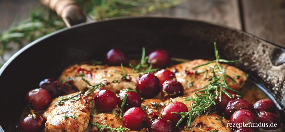 Saisonal kochen im Oktober – Wärmende Rezepte für die goldene Jahreszeit 1 Hähnchenpfanne mit Trauben