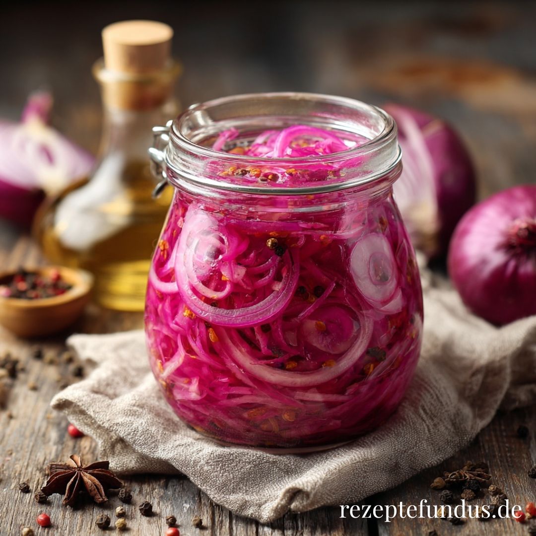 Rote Eingelegte Zwiebeln