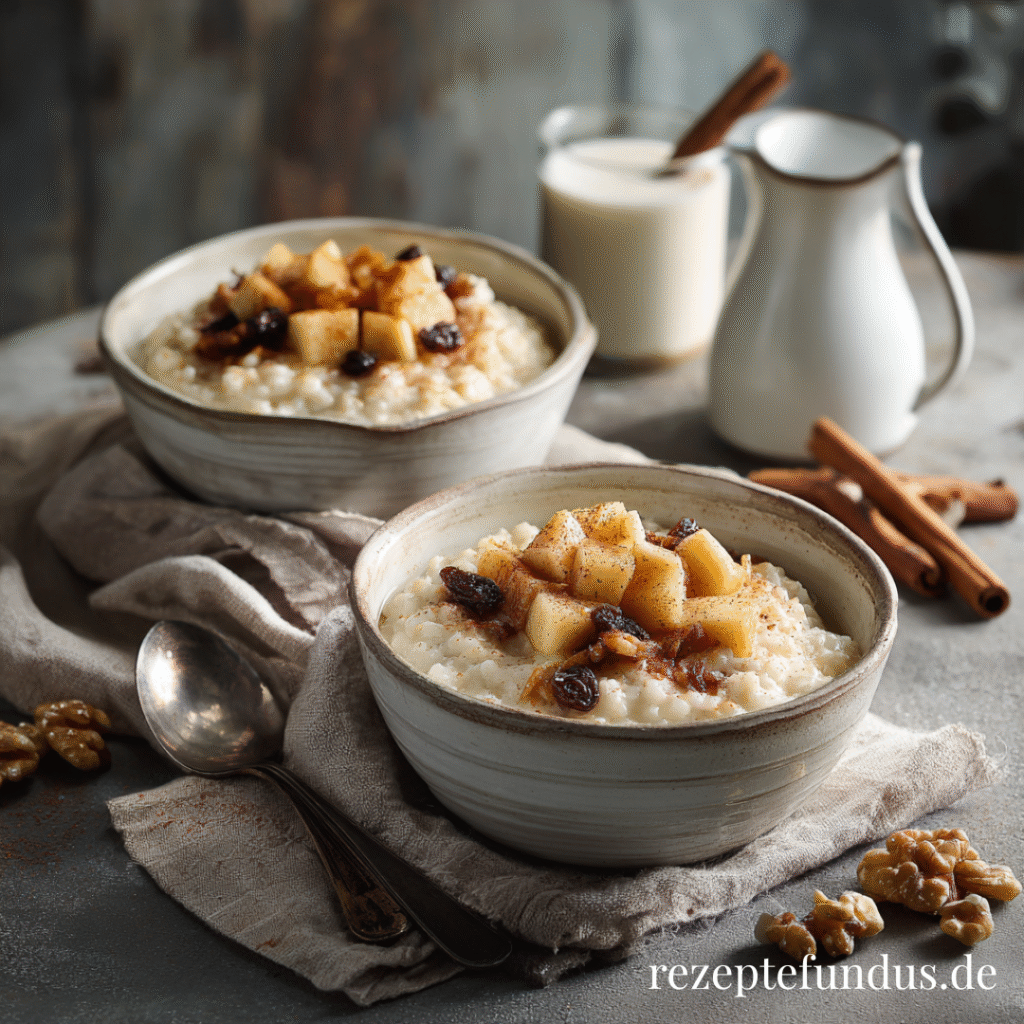 Apfelmilchreis mit Walnüssen - Rezeptefundus